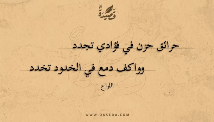 قصيدة حرائق حزن في فؤادي تجدد
