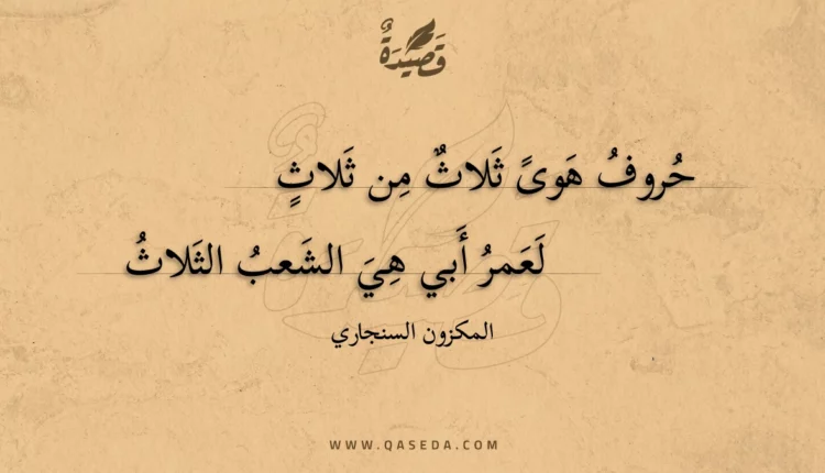 قصيدة حروف هوى ثلاث من ثلاث