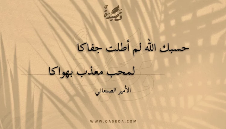 قصيدة حسبك الله لم أطلت جفاكا
