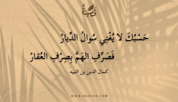قصيدة حسبك لا يغني سوال الديار