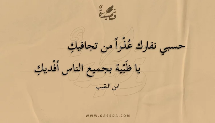 قصيدة حسبي نفارك عذرا من تجافيك