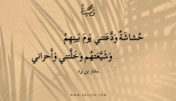 قصيدة حشاشة ودعتني يوم بينهم