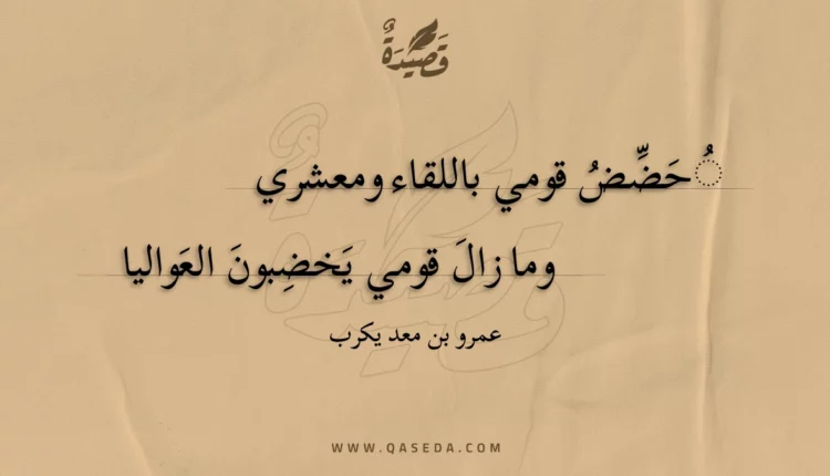 قصيدة حضض قومي باللقاء ومعشري