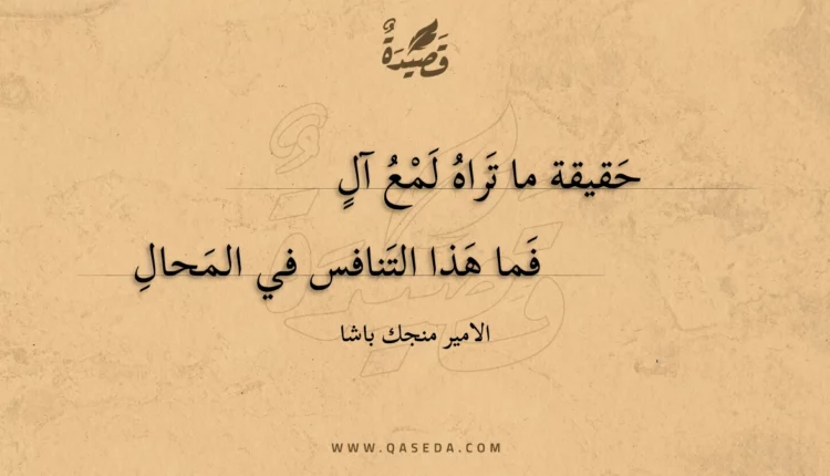 قصيدة حقيقة ما تراه لمع آل