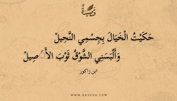 قصيدة حكيت الخيال بجسمي النحيل