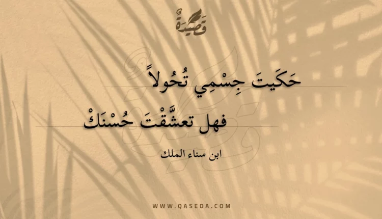 قصيدة حكيت جسمي تحولاً