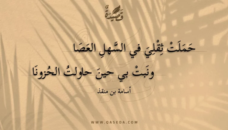 قصيدة حملت ثقلي في السهل العصا