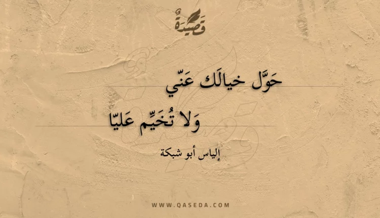 قصيدة حول خيالك عني