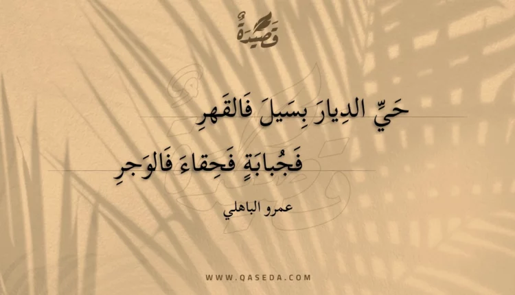 قصيدة حي الديار بسيل فالقهر