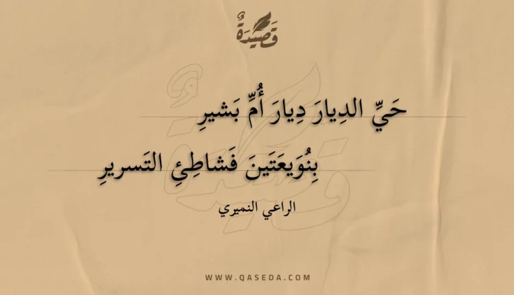 قصيدة حي الديار ديار أم بشير