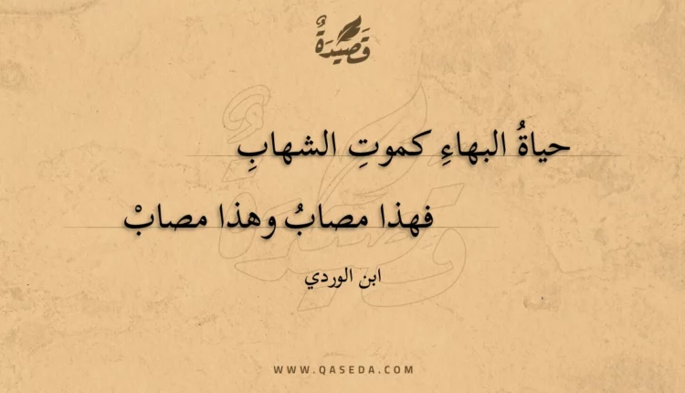 قصيدة حياة البهاء كموت الشهاب