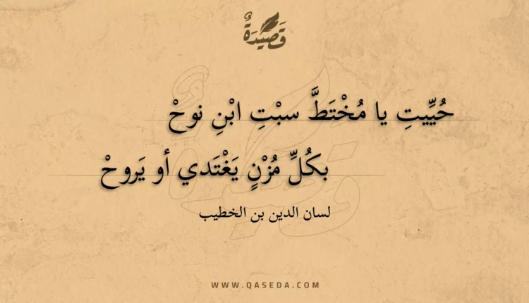 قصيدة حييت يا مختط سبت ابن نوح