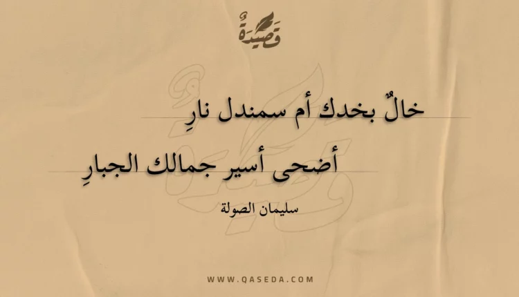 قصيدة خال بخدك أم سمندل نار
