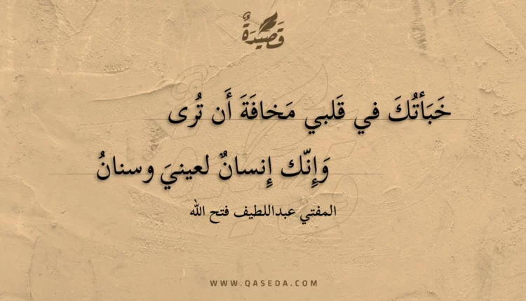 قصيدة خبأتك في قلبي مخافة أن ترى