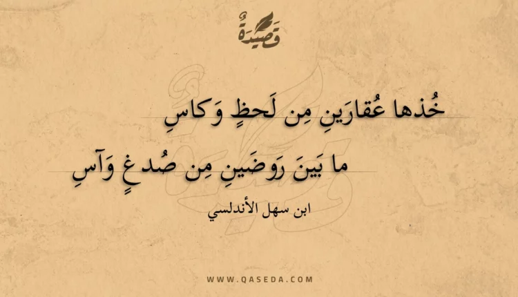 قصيدة خذها عقارين من لحظ وكاس
