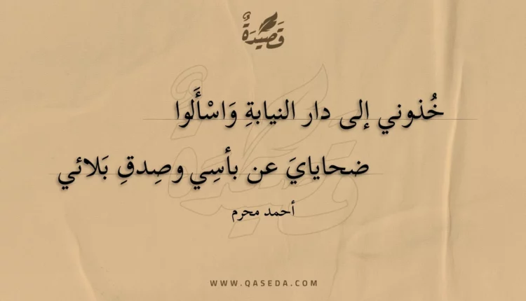 قصيدة خذوني إلى دار النيابة واسألوا