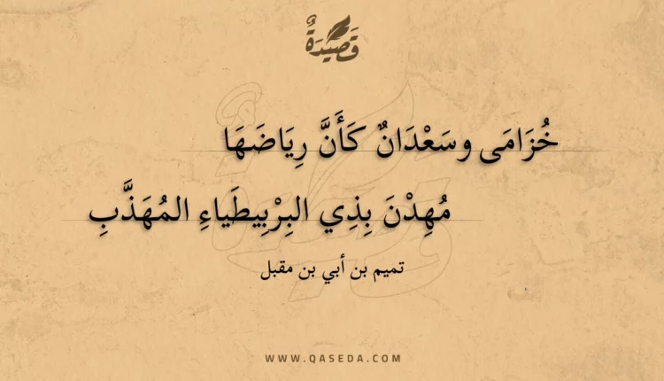 قصيدة خزامى وسعدان كأن رياضها