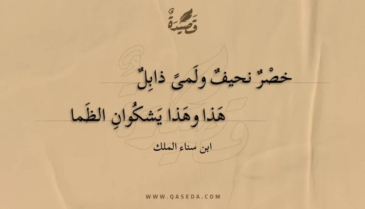 قصيدة خصر نحيف ولمى ذابل