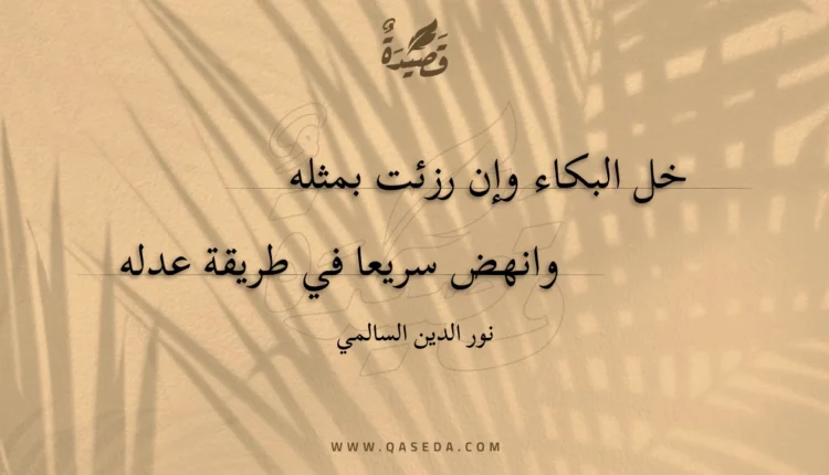 قصيدة خل البكاء وإن رزئت بمثله