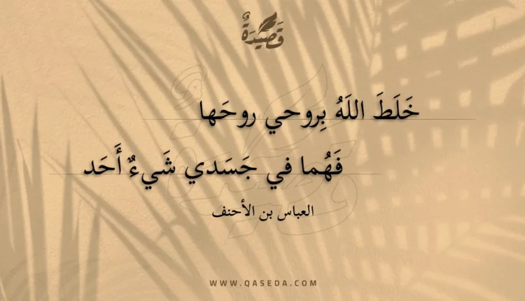 قصيدة خلط الله بروحي روحها