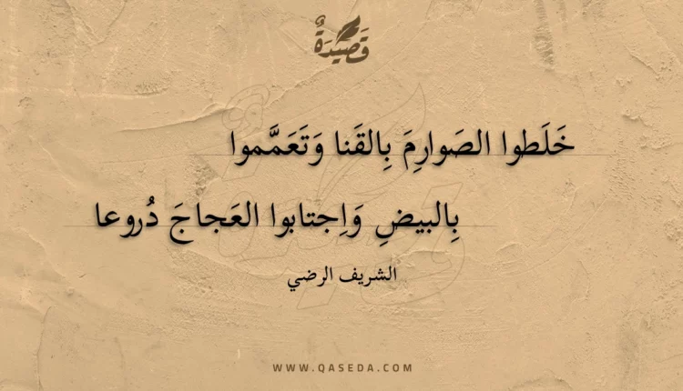 قصيدة خلطوا الصوارم بالقنا وتعمموا
