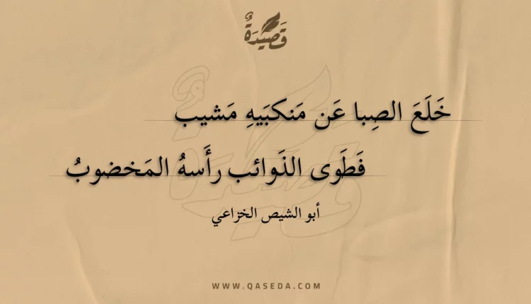 قصيدة خلع الصبا عن منكبيه مشيب