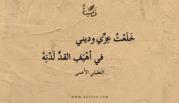 قصيدة خلعت عزي وديني