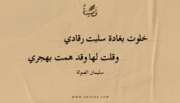 قصيدة خلوت بغادة سلبت رقادي