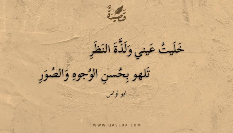 قصيدة خليت عيني ولذة النظر