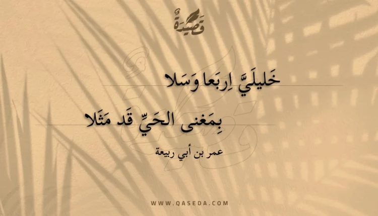 قصيدة خليلي اربعا وسلا