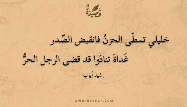 قصيدة خليلي تمطى الحزن فانقبض الصدر