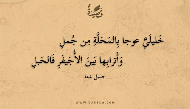 قصيدة خليلي عوجا بالمحلة من جمل