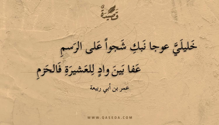 قصيدة خليلي عوجا نبك شجوا على الرسم