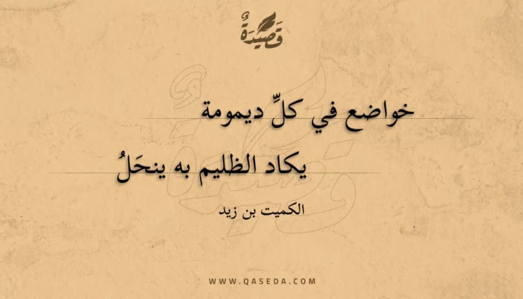 قصيدة خواضع في كل ديمومة