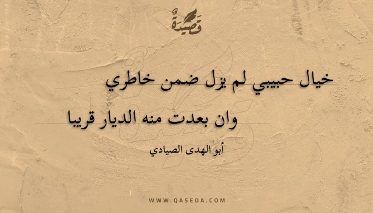 قصيدة خيال حبيبي لم يزل ضمن خاطري