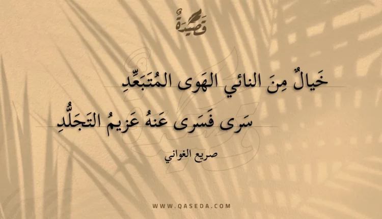 قصيدة خيال من النائي الهوى المتبعد