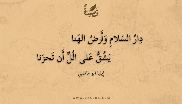 قصيدة دار السلام وأرض الهنا