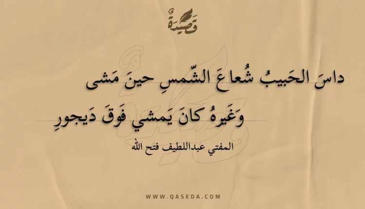 قصيدة داس الحبيب شعاع الشمس حين مشى