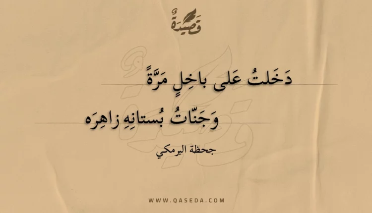 قصيدة دخلت على باخل مرة