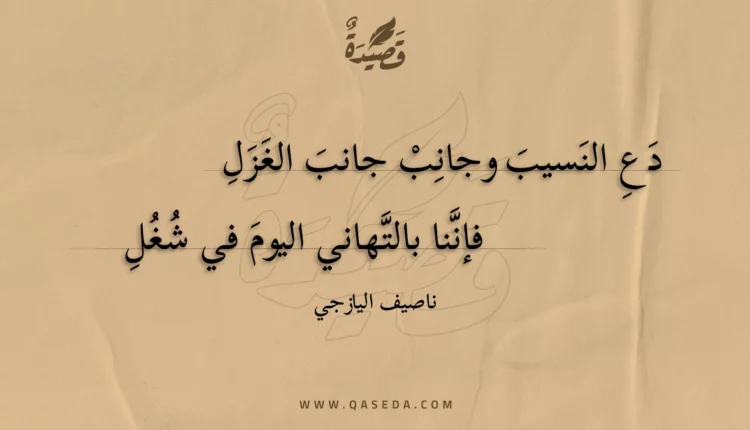 قصيدة دع النسيب وجانب جانب الغزل