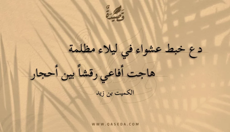قصيدة دع خبط عشواء في ليلاء مظلمة