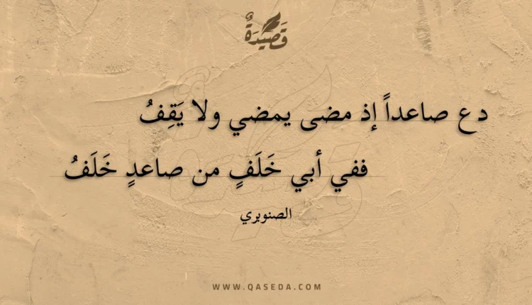 قصيدة دع صاعدا إذ مضى يمضي ولا يقف