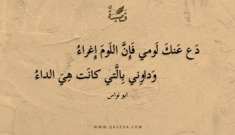 قصيدة دع عنك لومي فإن اللوم إغراء