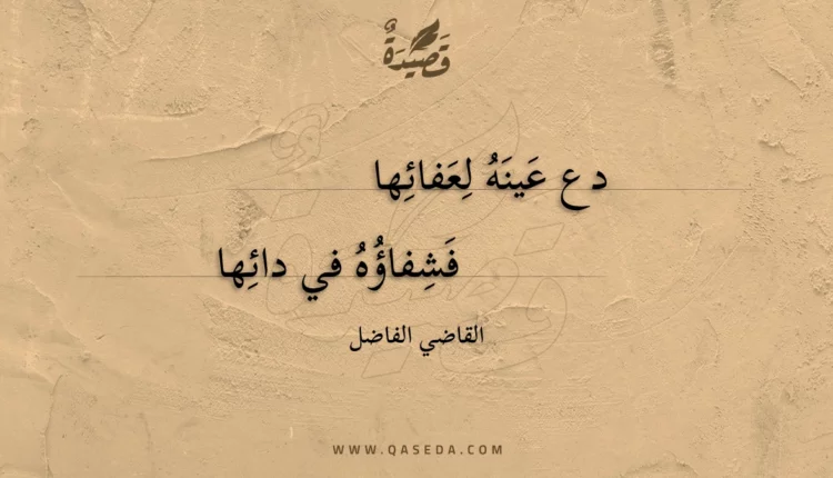 قصيدة دع عينه لعفائها