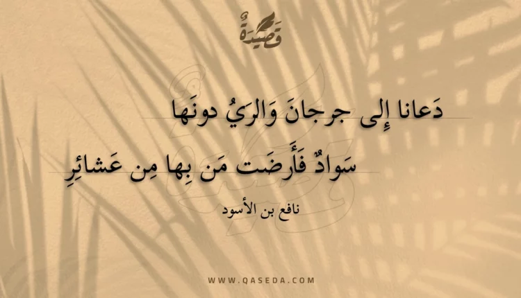 قصيدة دعانا إلى جرجان والري دونها