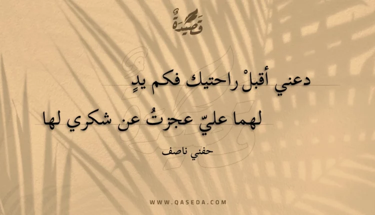 قصيدة دعني أقبل راحتيك فكم يد