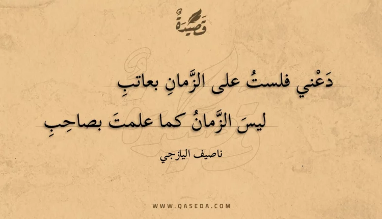 قصيدة دعني فلست على الزمان بعاتب