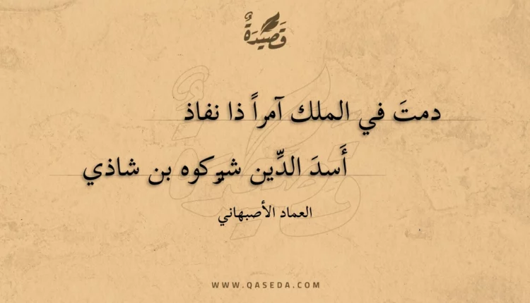 قصيدة دمت في الملك آمرا ذا نفاذ