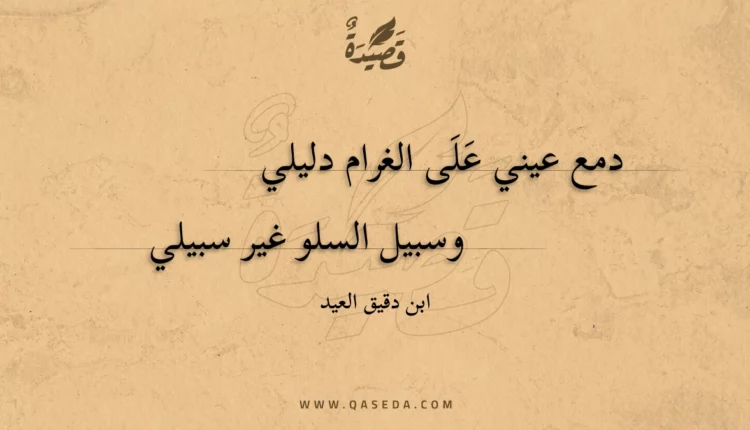قصيدة دمع عيني على الغرام دليلي