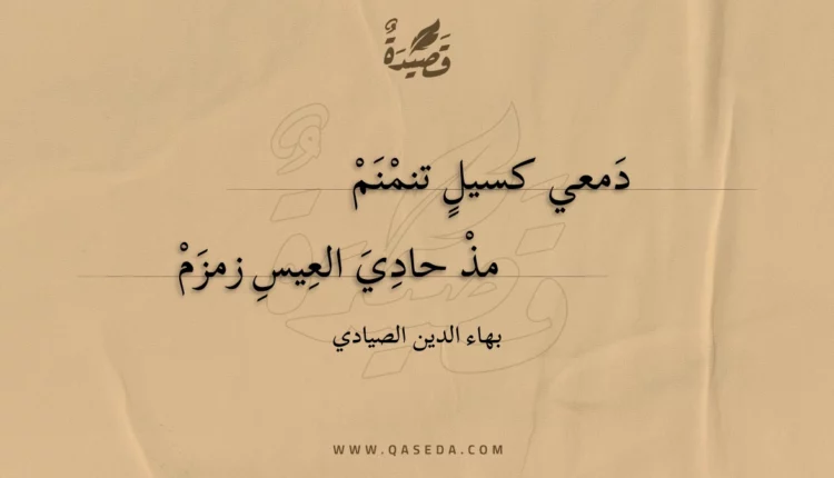 قصيدة دمعي كسيل تنمنم
